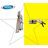 St Guchi SGML H1689 SS Single Mortise Hock Lock + Double & Key Profile Cylinder SGEP-D3030 (60mm)