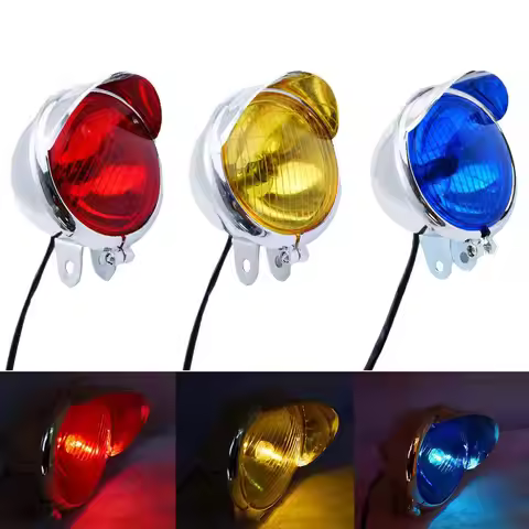 12V Motorcycle Headlights Motorbike Retro Fog Light Auxiliary Light Universal For Motorcycle Motorbi
