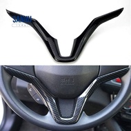 for  Vezel -V  2015 2016 2017 Car Steering Wheel Panel Cover Trim Garnish Carbon Fiber Sequins