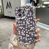 Case Xiaomi Redmi 12 5G 12C 11A POCO M6 Pro 5G POCO C55 Transparent Case Cute Little Flower Z4883