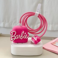 for Apple fast charger 30W 20W 18W cover barbie adaptor case + USB cable protector
