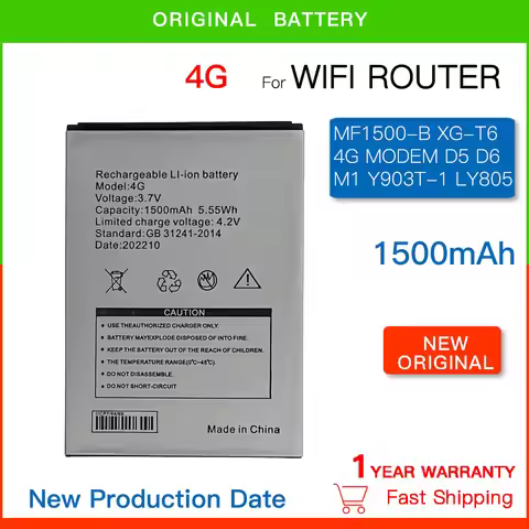 1500mAh 3.7V Replacement Battery For mf1500-B XG-T6 4G MODEM D5 D6 M1 Y903T-1 LY805 4G LTE Portable
