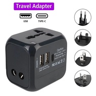 Universal All-in-One Wall Travel Charger Adapter With 2 USB And 1 Type C - Includes US EU UK AU Plug