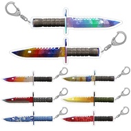 CSGO Game keychain knife model M9 Bayonet Mica Acrylic skin Fade Lore Crimson Web Doppler backpack d