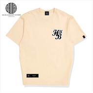 HUB CONCEPT STORE | TUFTING HUB 230GSM OVERSAIZ TEE (HITAM/BEIGE)