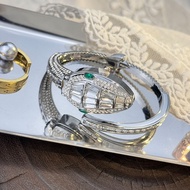 Diamond Snake Bracelet Bracelet Ladies Open Snake Shape Quartz Watch