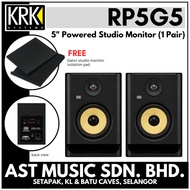 KRK ROKIT 5 G5 5″ Powered Studio Monitor with Gator Studio Monitor Isolation Pads – Pair / RP5G5