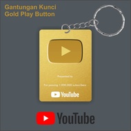 Gantungan Kunci Play Button Youtube - Gold Play Button Youtubee - Silver Play Button Youtube - Gantu