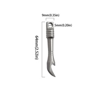 PKI27 Titanium Alloy Mini Keychain Multi-functional Mini Size Bottle Opener Keychain Pendant Pry Bar