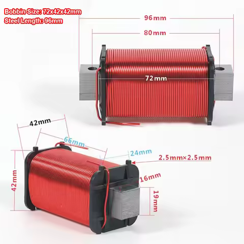 1pcs0.65mH-18mH Audio Amplifier Speaker Crossover Inductor With Iron Core 4N Oxygen-Free Copper Wire