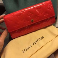 ［再降價］Louis Vuitton 紅色漆皮長夾 LV長夾