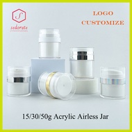 5/10/20/ 50pcs 15g Empty Airless Pump Bottle 30g Vacuum Cream Jars Cosmetic Refill Bottle Travel Cas