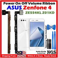 Power On Off Volume Flex Cable Ribbon For ASUS Zenfone 4 ZE554KL Z01KD with Phone Opening Tools