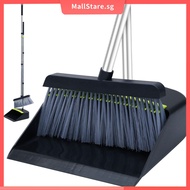 Broom and Dustpan Set with Long Handle Portable Dustpan Broom Combo Sweeper Dustpan Set with Comb Te