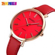 Kawankarib SKMEI 1397 Jam tangan wanita koleksi kasual tali jenis kulit-Women Minimalist Leather Strap Watch