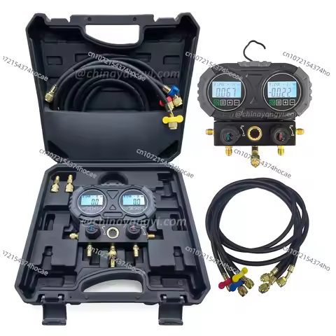 Digital HVAC Manifold Gauge Set for R134A/R410A/R1234YF/R290/R600