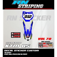 NEWEST DECAL STICKER FRONT FENDER BOARD KTM 85/250 NEWEST KX KLX 150 KLX BF KLX GORDON DTRACKER KX Y