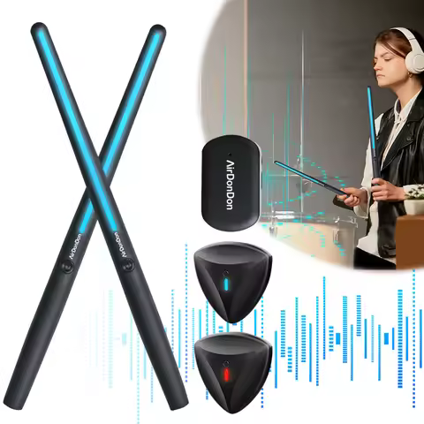 Portable Air Drum Set Air Electronic Drum Sticks Bluetooth-Compatible Virtual Drum Sticks Electronic