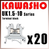 **Per 20 Pieces** Terminal UK1.5N UK2.5N UK3N UK5N UK6N UK10N Gray UK Block "KAWASHO"