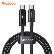 Mcdodo 100W/60w USB Type C To USB C Cable with Dual LED Display USB-C PD Fast Charging Charger Wire