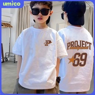 shirt3Han boy's cotton shirt20252026umico2roundprintshirtcodnumbersizeunisexkids New model12t13 ZQ6Q