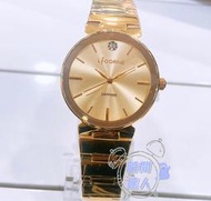 [時間達人]LICORNE 力抗錶 力抗 / LT157LRRI / 都會時尚 琥珀金晶鑽女腕錶 金色 藍寶石水晶鏡面