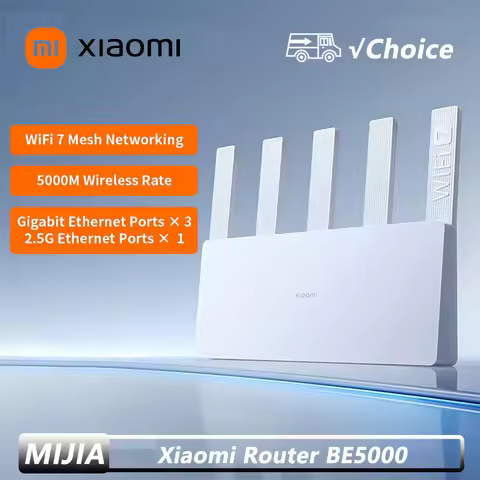 Xiaomi mijia Router BE5000 WiFi 7 2.5G 5011Mbps Network Port 512MB Memory 2.4/5GHz Dual Broadband Ac