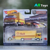 HotWheels Team Transport Shell Porsche 962 & Sakura Sprinter | Hot Wheels (Card with Soft Corners)
