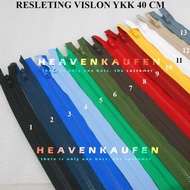 Resleting Zipper YKK Vislon 40 cm / 16 inch Warna Warni