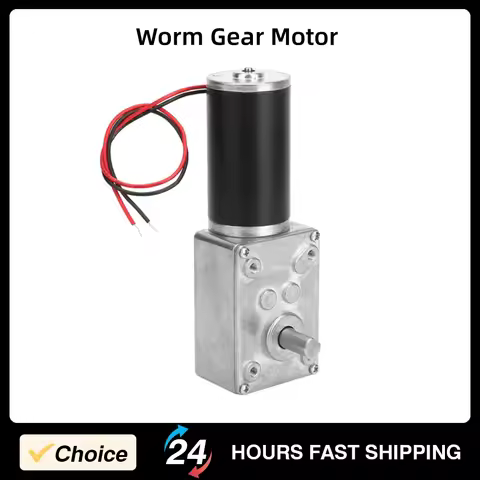 High Torsion Speed Reduce Electric Motor Reversible Worm Gear Motor 8mm Shaft 12V Reversible Worm Ge