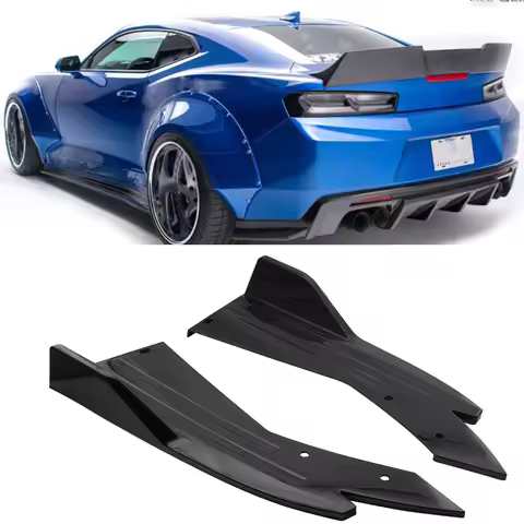 LAICY 2PCS For Chevrolet Chevy Camaro SS LS LT Car Rear Bumper Lip Diffuser Splitter Canard Protecto
