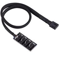 SKU-1223 4 PIN PWM SPLITTER CABLE 1 TO 4 FAN HUB PC SLEEVE FAN SPLITTER