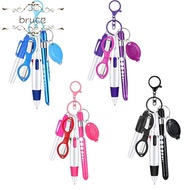BRUCE1 Retractable Ball Pen Set, Portable Multifuction 6-in-1 Nurse Pen, convenient Badge plastic Mu