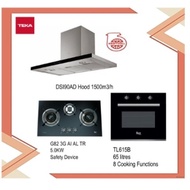Teka DSI 90 AD  Hood + Built In Hob G82 3G AI AL (5.0KW) + Oven TL 615B (8 Cooking Functions) with Free Gift