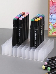 1個 40孔多功能筆筒收納盒,可收納標記筆和鋼筆