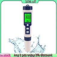Hot-Pool Salt Tester, Digital Salinity Meter, High Accuracy 5 In 1 Salinity Tester for Salt Water,IP67 Waterproof Test Kit