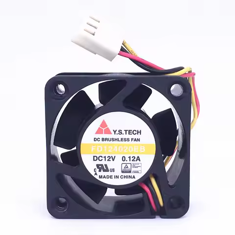 Y.S TECH FD124020EB DC 12V 0.12A 40x40x20mm 3-Wire Cooling Fan