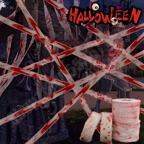 Halloween Bloody Gauze Roll Bloody Bandage Wrap Fake Blood Creepy Costume Gauze Mummy Zombie Costume