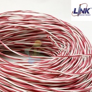 LINK Jumper wire 24AWG (0.5 mm.) 2C UL-0002 (Sold In m) Red-White Cable