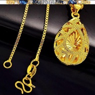 Peaceful love 916gold necklace 916gold water wave chain in stock