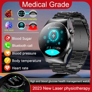 Bluetooth Call Laser Therapy Health Smart Watch Men Uric Acid Blood Lipids Blood Glucose Monitoring Watches 2024
