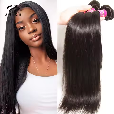 UNICE HAIR Peruvian Straight Hair Bundles Natural Color 100% Human Hair Extensions 8-30" Virgin Hair