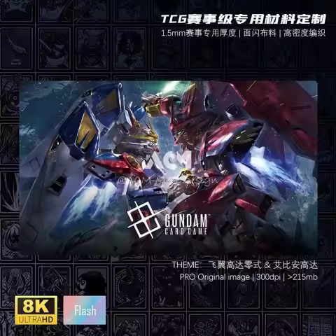 New Wing Gundam Zero EW Vs OZ-13MS Gundam Epyon GCG Single Player Playmat Cartoon Duel Plate 600x350