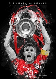 โปสเตอร์ Steven Gerrard เจอร์ราร์ด Liverpool โปสเตอร์ติดผนัง ของแต่งบ้าน ติดผนัง 77poster