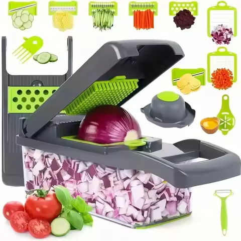 Multifunctional Vegetable Chopper Handle Food Grate Food Chopper Vegetable Slicer Dicer Cut 14/16 in