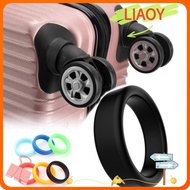 LIAOY 2Pcs Rubber Ring, Silicone Thick Flat Luggage Wheel Ring, Durable Stretchable Diameter 35 mm Elastic Wheel Hoops Luggage Wheel