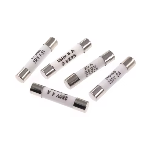 10PCS RO55 Fast Blow Ceramic Fuse 5*25mm Fuse 250V 0.5A 1A 2A 3A 4A 6A 8A 10A 15A 20A 25A 30A 5x25mm