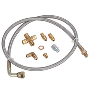 Universal Turbo Oil Feed Line Oil Return Line Oil Drain Line Kit 1/8 NPT 4AN T3 T4 T3/T4 T04E T70 T6