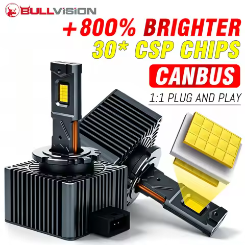 Bullvision D1S D3S LED Headlights HID D2S D4S D5S D8 Turbo LED 30000LM 35W Two-sided CSP Chip Plug&P