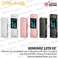 HITAM 7ryms RimoMic Lite UC Mini UHF Wireless Microphone USB Type-C Devices - Black